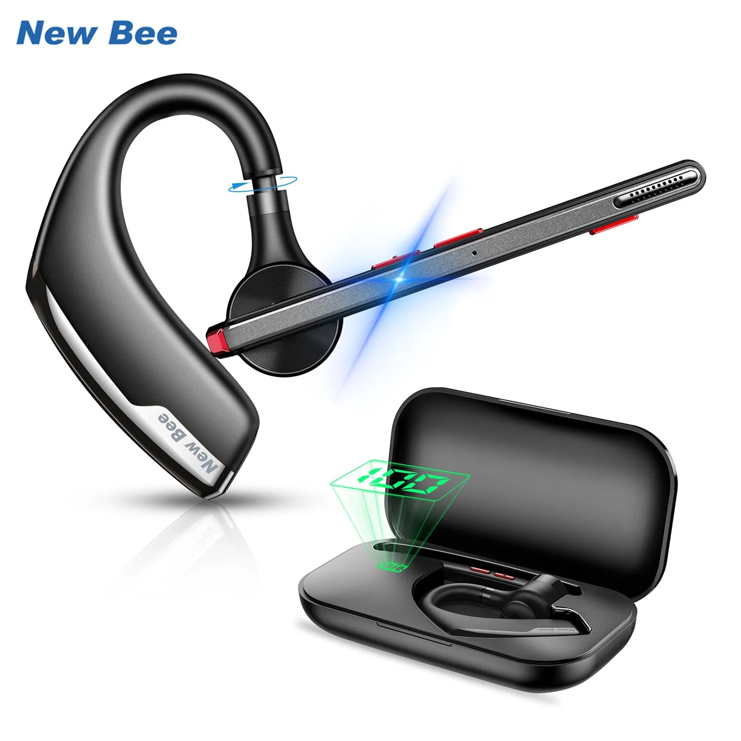 Open Ear Air Conduction Headphones - Bee M51 Headset nirkabel Bluetooth 5.2,