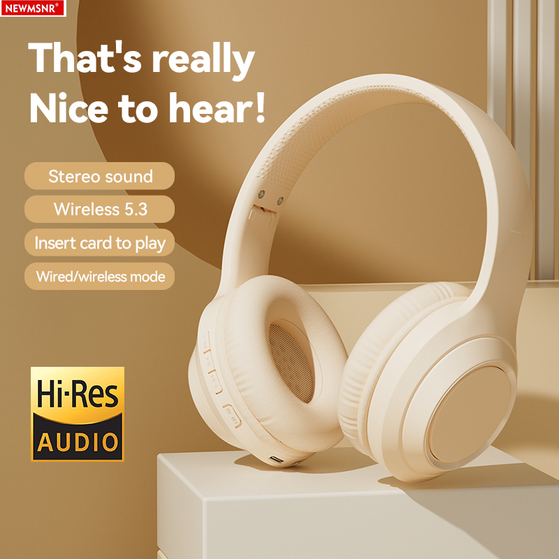Anc Wireless Over Ear Headphones - Headset Stereo Surround Sound Nirkabel Bluetooth,
