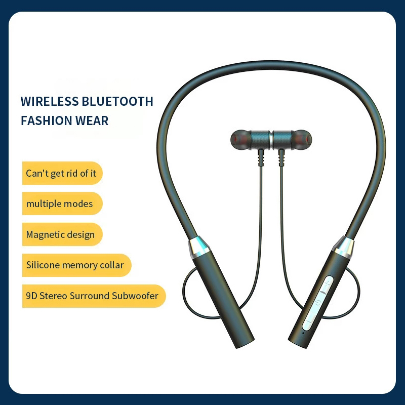 Magnetic Neckband Sports Earphones - Fone Earphone Tali Leher Bluetooth 5.0