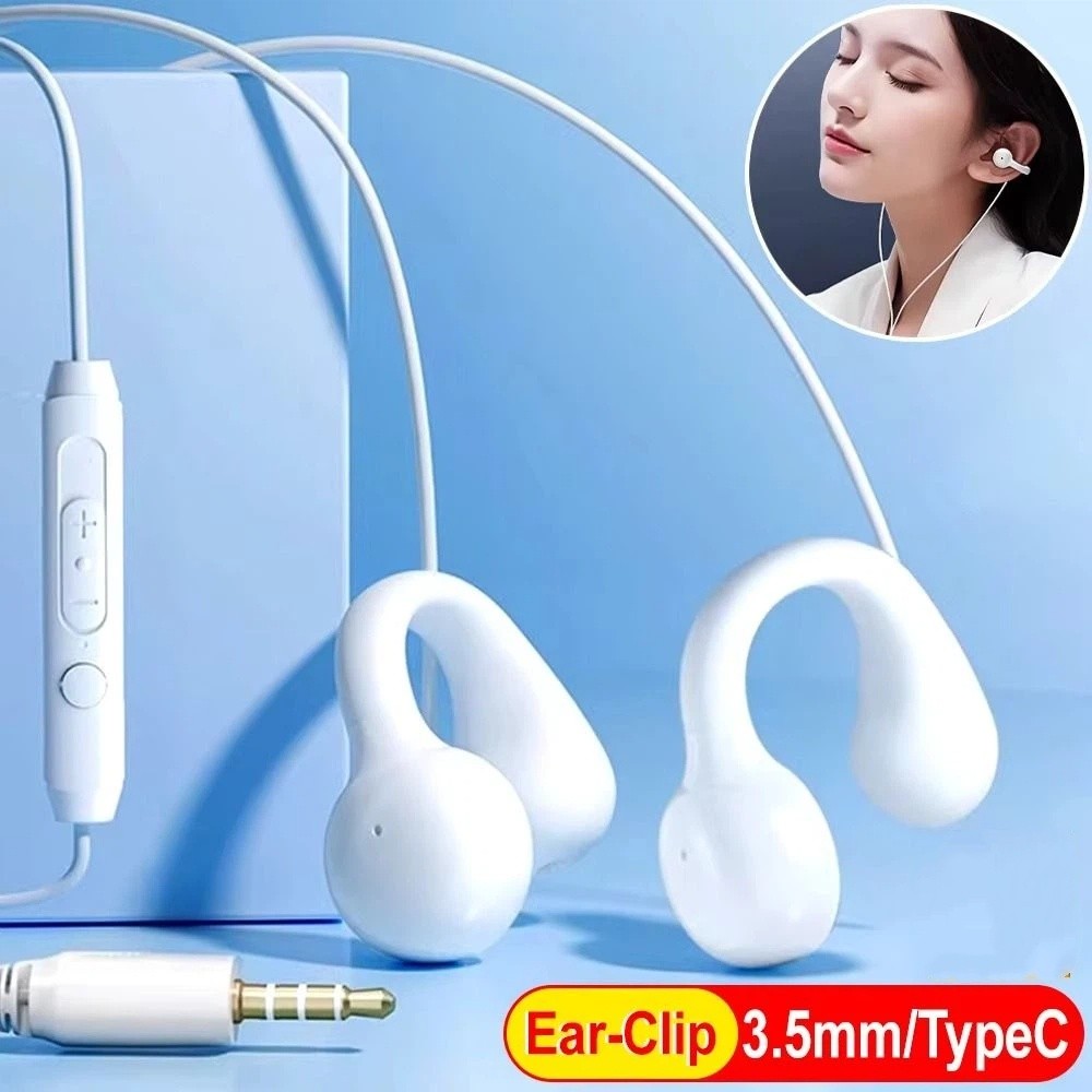 Open Ear Air Conduction Headphones - Headphone Konduksi Udara Berkabel Konduksi Tulang