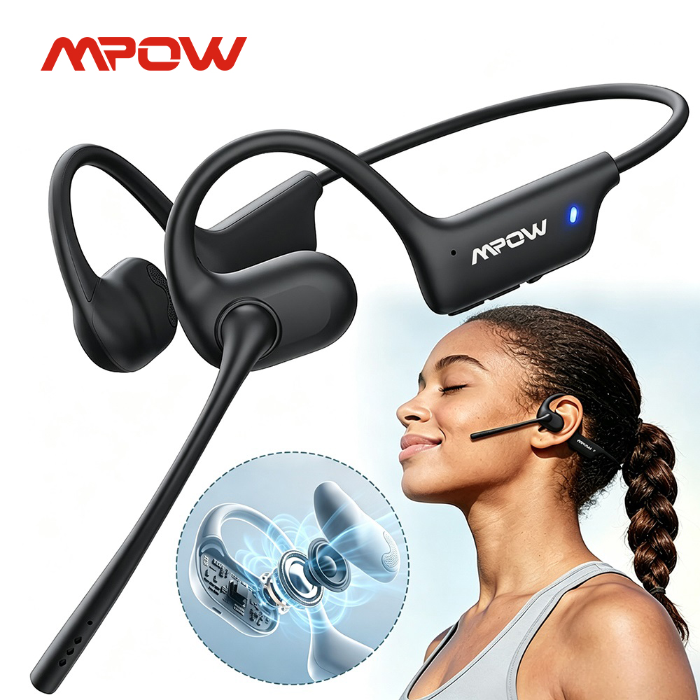 Open Ear Air Conduction Headphones - Mpow O1 Headphone Olahraga Open Ear