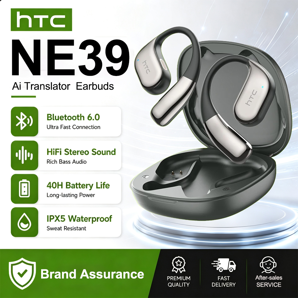 Open Ear Air Conduction Headphones - HTC NE39 AI Translate Earphone Nirkabel