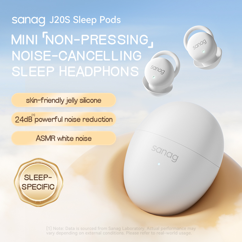 Sleep Mask Headphones Bluetooth - Earphone Nirkabel Sanag J20 Sleep Pods