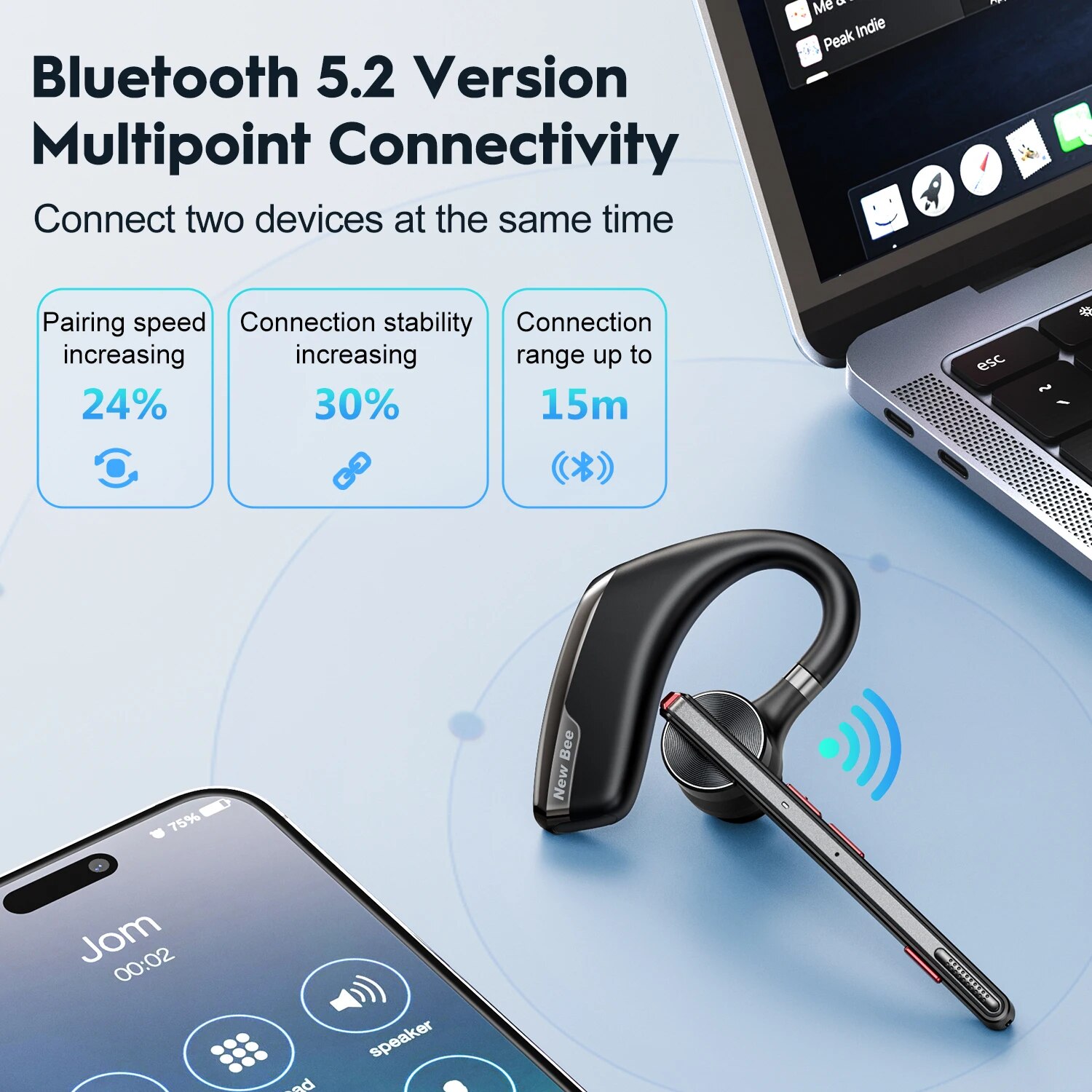 Bee M51 Headset nirkabel Bluet - Open Ear Air Conduction Headphones ulasan dan harga