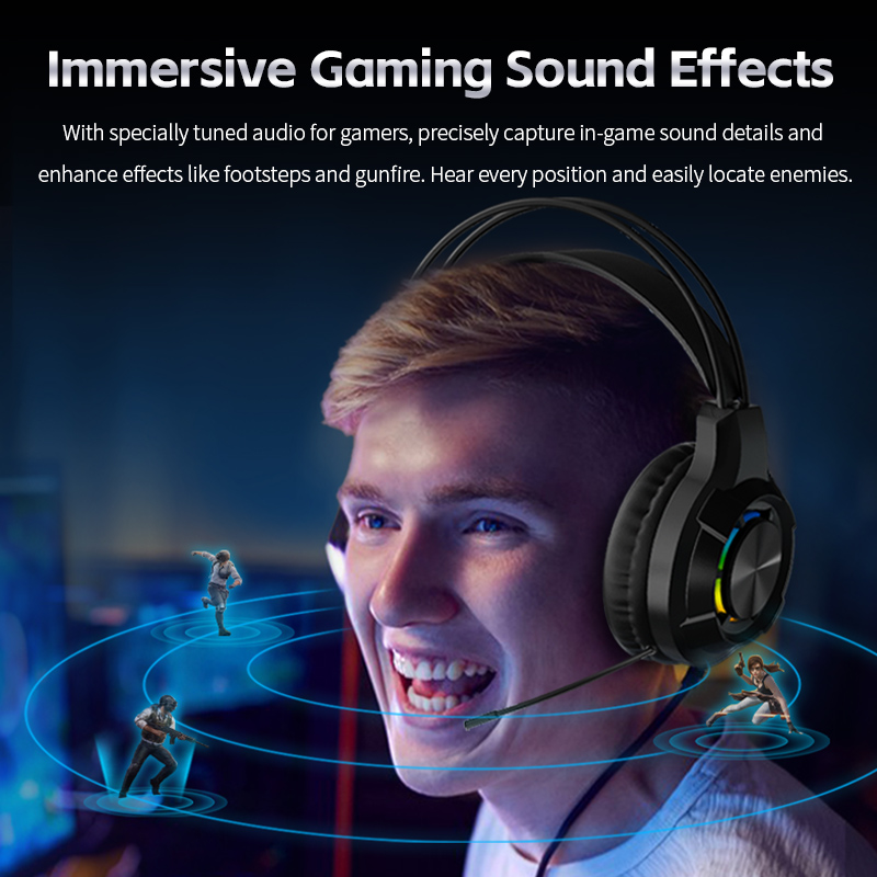 Headset Gaming Earphone Pereda - Gaming Headset With Mic Rgb ulasan dan harga
