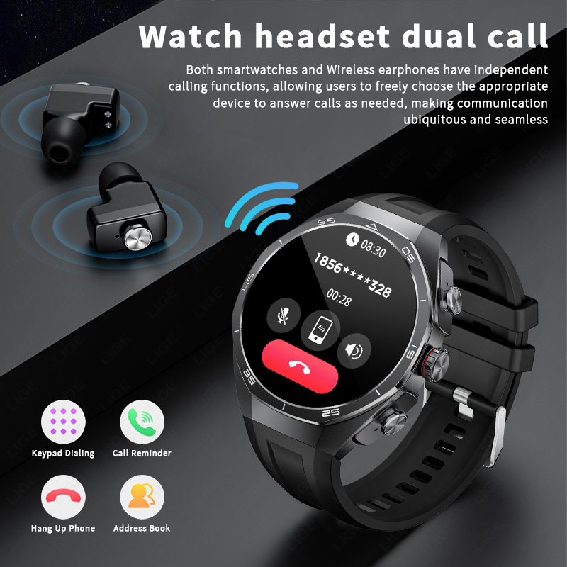 Jam Tangan Pintar LIGE dengan  - Tws Earbuds Bluetooth 5.3 ulasan dan harga
