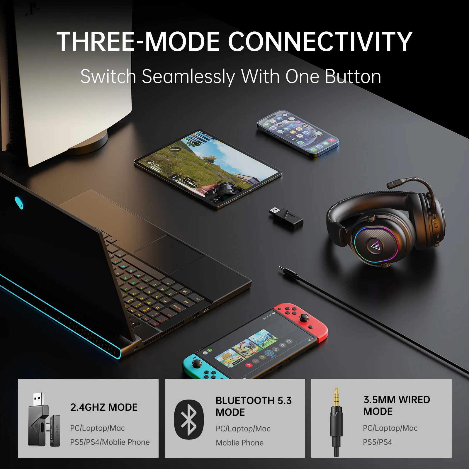 Oneodio EKSA MaKo BT Headset G - Anc Wireless Over Ear Headphones ulasan dan harga