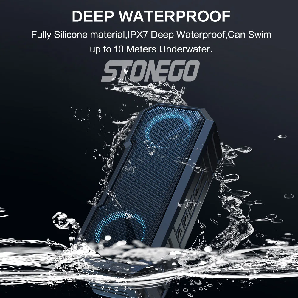 Speaker Bluetooth Portabel, Sp - Portable Bluetooth Speaker Waterproof Ipx7 ulasan dan harga