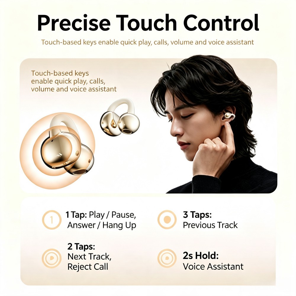 KEBIDUMEI Earphone Bluetooth 6 - Open Ear Air Conduction Headphones ulasan dan harga