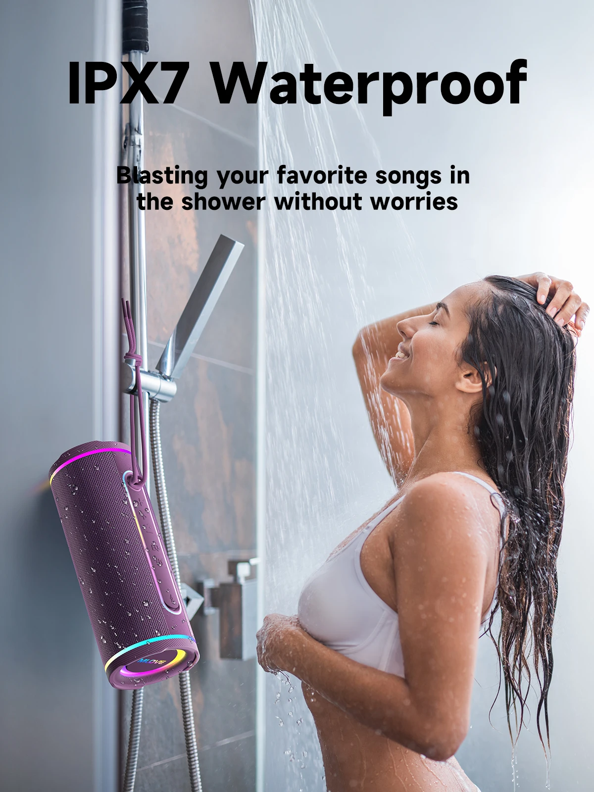 Speaker Bluetooth Portabel MLO - Portable Bluetooth Speaker Waterproof Ipx7 ulasan dan harga